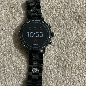 Fossil Gen 4 smart watch black diamond design